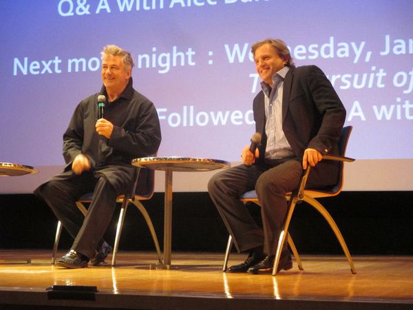 Alec Baldwin with director Michael Mailer at the Blind sneak preview hosted by the Lycée Français de New York